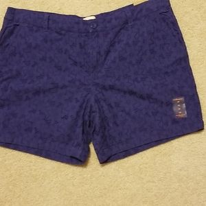 Purple Eyelet Shorts